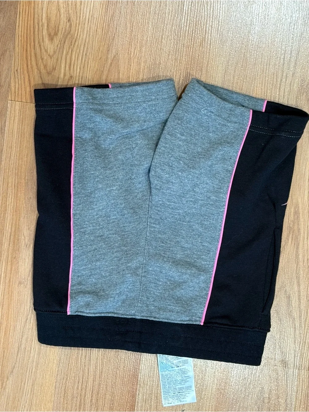 Nike Black & Gray Kids' Shorts with Pink Accents